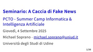 A Caccia di Fake News (PCTO Summer Camp 2025)